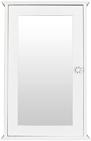 Mirror Wall Cabinet with Adjustable Shelves and Crystal Knob