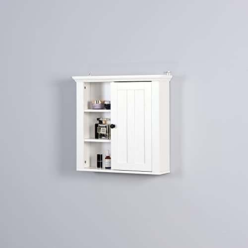 GOAWGO Bathroom Cabinet Wall Mount Medicine Cabinet with Door and Adjustable Shelf