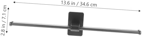 Healifty Wall-Mounted Bathroom Towel Holder No Drilling Easy to Use