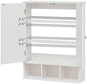 Modern Adjustable Wall-Mounted Medicine Cabinet