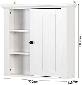 Xiaosenlin Wall-Mounted Medicine Cabinet with Adjustable Shelf for Bathroom Home Use