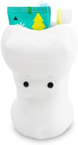FlidRunest Kids Hippo Toothbrush Holder - Cute Hippo-Shaped Toothbrush Cup for Kids