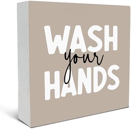 Perfect Gift for Kids Wash Your Hands Desk Sign