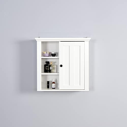 Xiaosenlin Wall-Mounted Medicine Cabinet with Adjustable Shelf for Bathroom Home Use