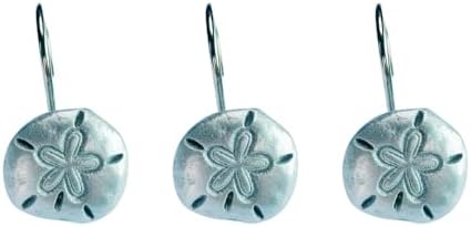 Stylish Silver Starfish Shower curtain hooks Set of 12