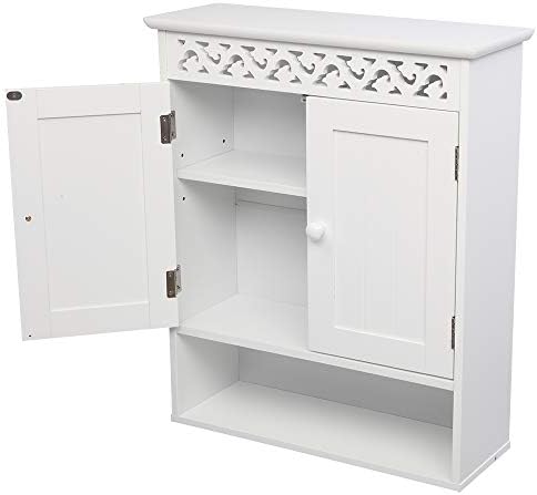 Bathroom Medicine Cabinet 2 Door Storage Cabinet with Adjustable Shelves