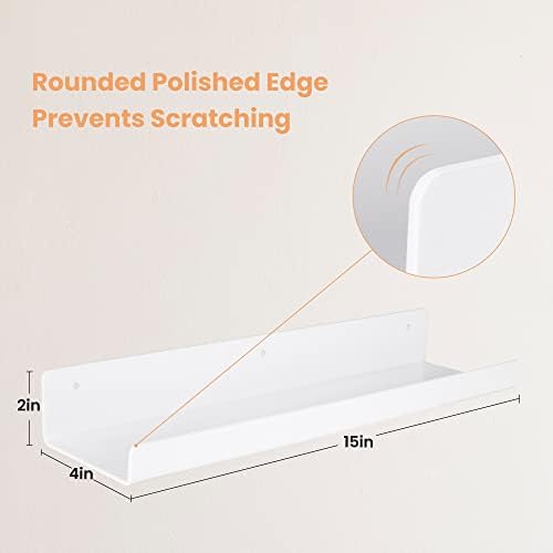Upsimples 2 Pack Floating Acrylic Shelves for Wall Storage 1