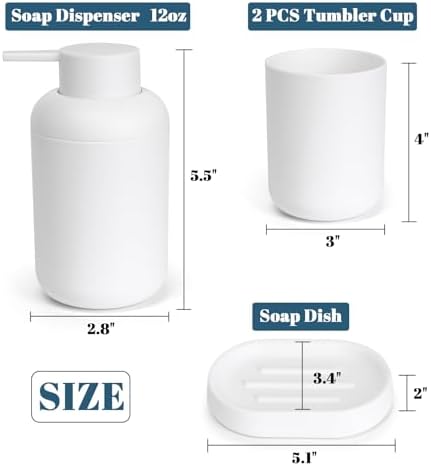 4-Piece Bath Accessories Organizer Set
