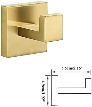 Elegant Wall-Mounted Towel Rail Brushed Gold Finish