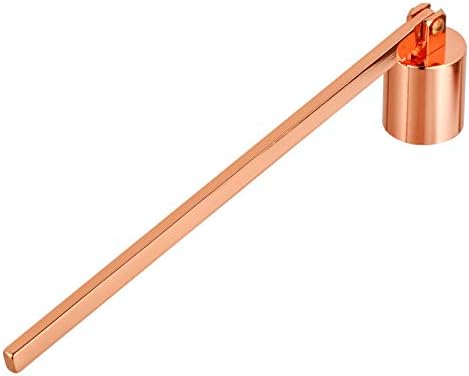 Sturdy stainless steel rose gold candle snuffer
