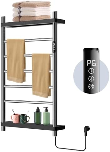Premium Heated Towel Rack with LED Touch Control