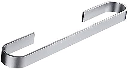Sturdy Wall-Mounted Towel Rail BlackSilver for Bathroom Storage