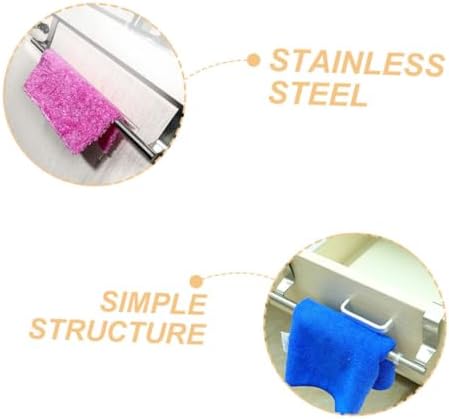 Stainless Steel Space-Saving Towel Rack for Bathroom Kitchen
