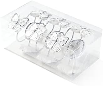 Estmy Decorative Butterfly Shower Curtain Hooks 12PCS