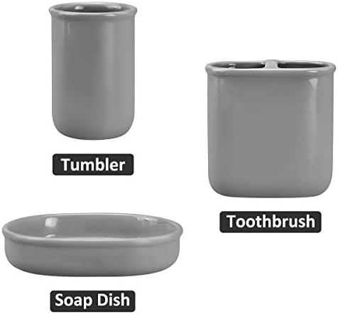 Rich Life 4-Piece Ceramic Bathroom Accessory Set