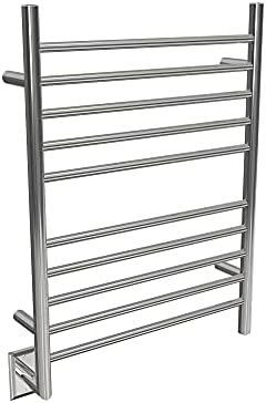 Amba Luxury 10 Bar Towel Warmer - Left Plug-in - heated Bath Towels