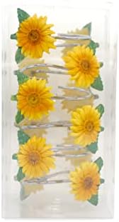 Sunflower Decorative Shower Curtain Hooks 12PCS Stainless Steel