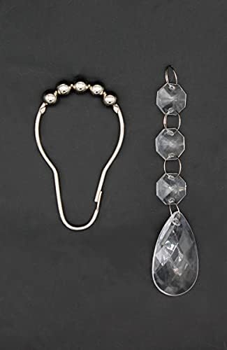 Elegant 304 Stainless Steel Acrylic Shower Curtain Hangers