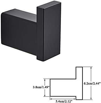 Sturdy black towel rail for bathroom