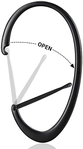 ZESLMG Black D-Shaped Shower Curtain Hooks Set of 12