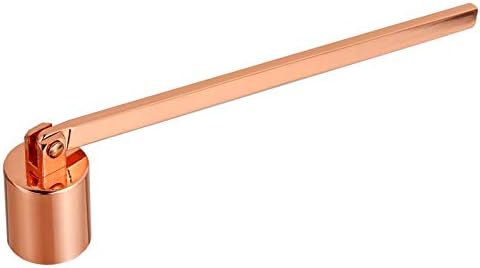 Sturdy stainless steel rose gold candle snuffer