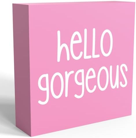 Funny Pink Bathroom Sign Box for Girls and Homes