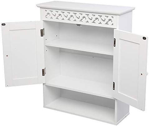 Bathroom Medicine Cabinet 2 Door Storage Cabinet with Adjustable Shelves