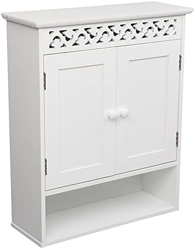 Bathroom Medicine Cabinet 2 Door Storage Cabinet with Adjustable Shelves