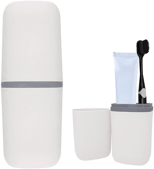 Travel Toothbrush Holder Case Compact White Design
