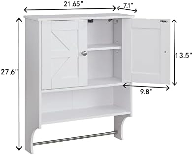 Space-Saving Wall-Mounted Medicine Cabinet - White