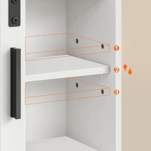 HOOBRO Bathroom Wall Cabinet with Barn Door