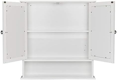 Rpuzonier Wall-Mounted Bathroom Cabinet - Double Mirror Storage