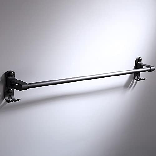 European Design Black Single Pole Towel Rail