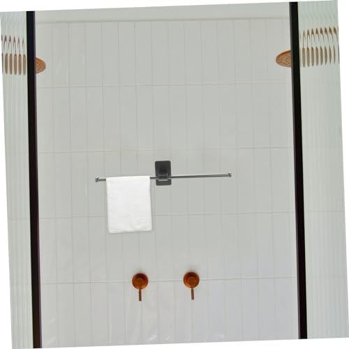 Healifty Wall-Mounted Bathroom Towel Holder No Drilling Easy to Use