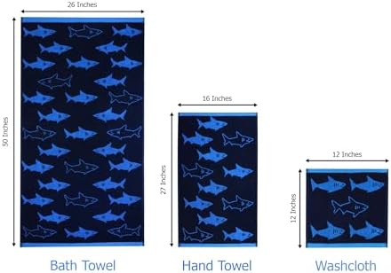 6-Piece bath towel set for kids