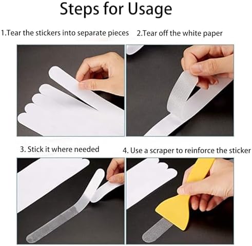 No Slip Bathtub Stickers Soft Durable for Bath Safety