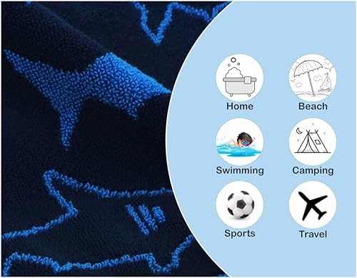 6-Piece bath towel set for kids