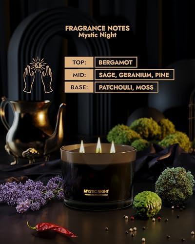96NORTH Luxury Black Candle - Premium Fragrance with Long Burning Time