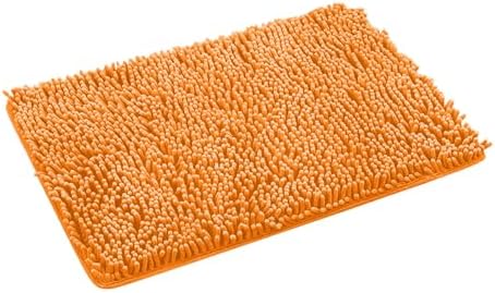 Black Bathroom Rug 27x18 Inches Shaggy Microfiber Non-Slip Bath Mat