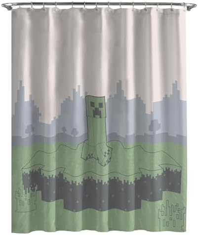Jay Franco Minecraft Creeper Shower Curtain - 70x72 Inch