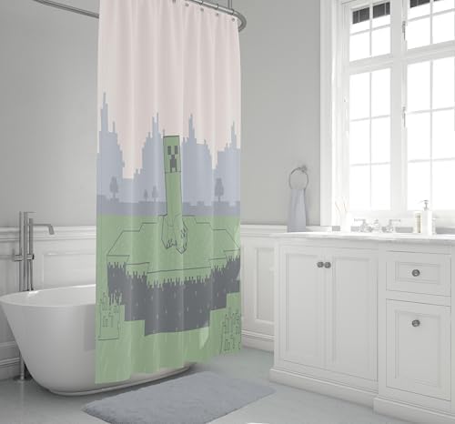 Jay Franco Minecraft Creeper Shower Curtain - 70x72 Inch