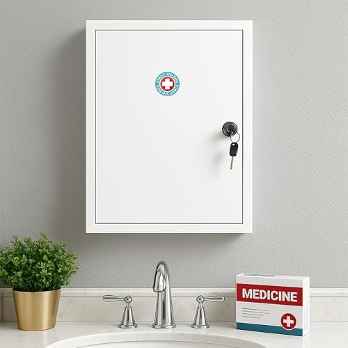 Royxen - Secure Setup Lock Medicine Cabinet for Easy Organization