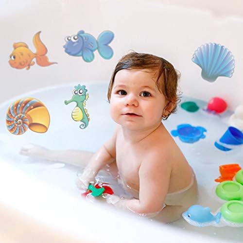 Ailegou 3D Non-Slip Bathtub Stickers Set of 10
