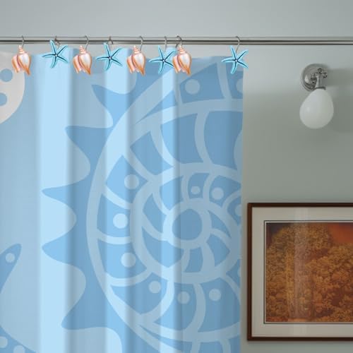 Whaline Decorative Summer Shower Curtain Hook Set