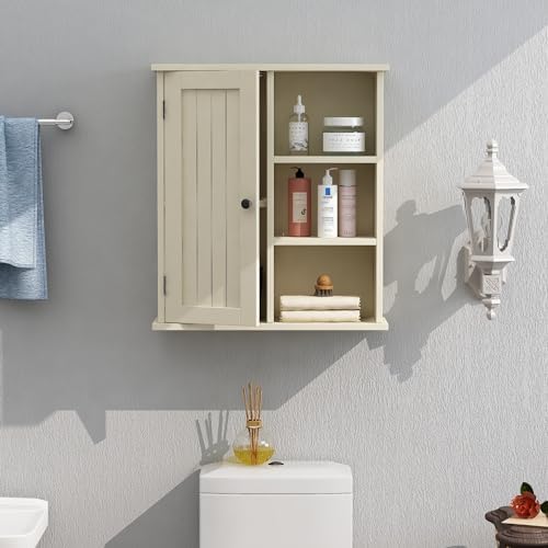 Treocho 3-Open-Shelf Medicine Cabinet