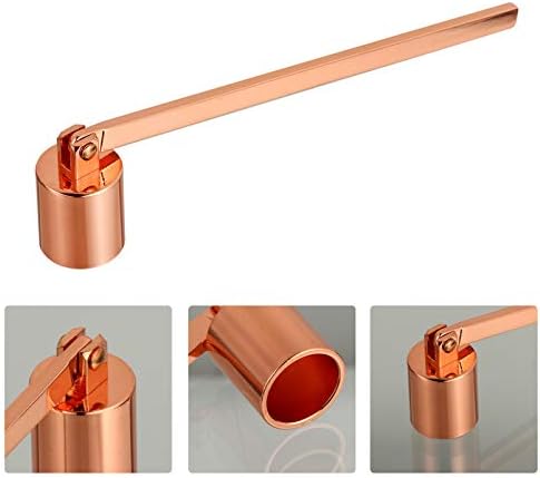 Sturdy stainless steel rose gold candle snuffer