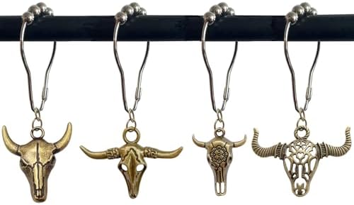 Daxingbu Highland Cow Shower Curtain Hooks Set