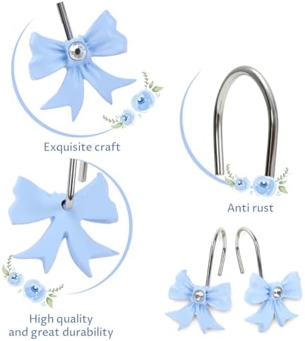 Cute Bow Knot Shower Curtain Hooks