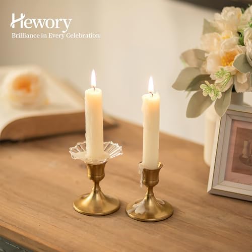 Hewory 12-Piece Glass Candle Drip Catchers