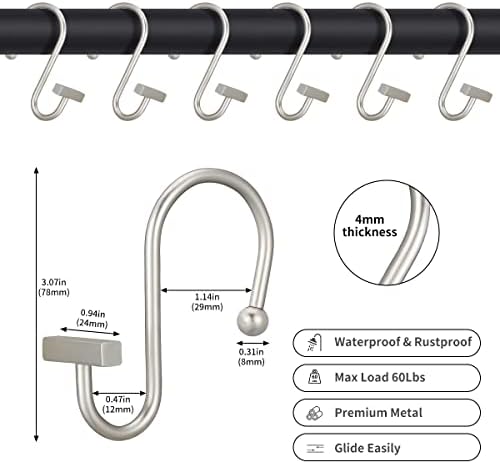 Stylish Square T Bar Showers Curtain Hanger Rust-Resistant Durable